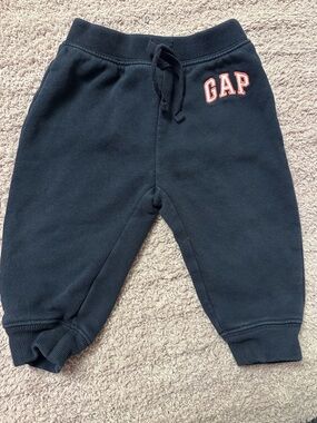GAP Baby Navy Joggers 6–12M Soft Pull-On Sweatpants